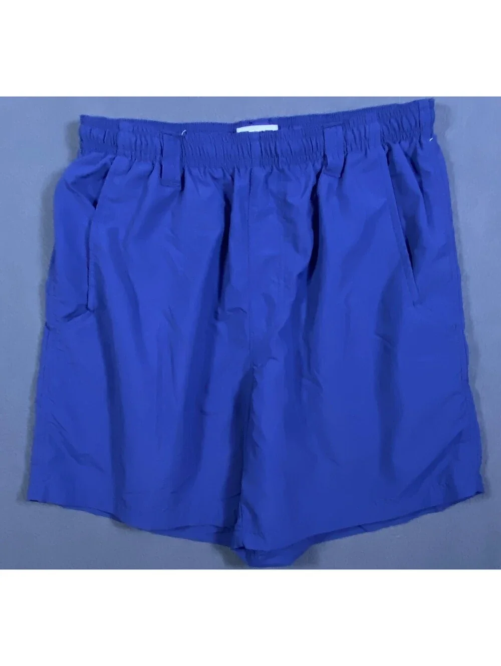 Columbia Shorts Men Small Adult Blue Navy Athletic PFG Fishing Gear Lined Swim